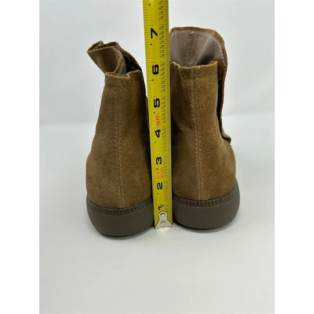 Munro Scout Womens Ankle Bootie Tobacco Brown Suede Comfort Wedge Size 11